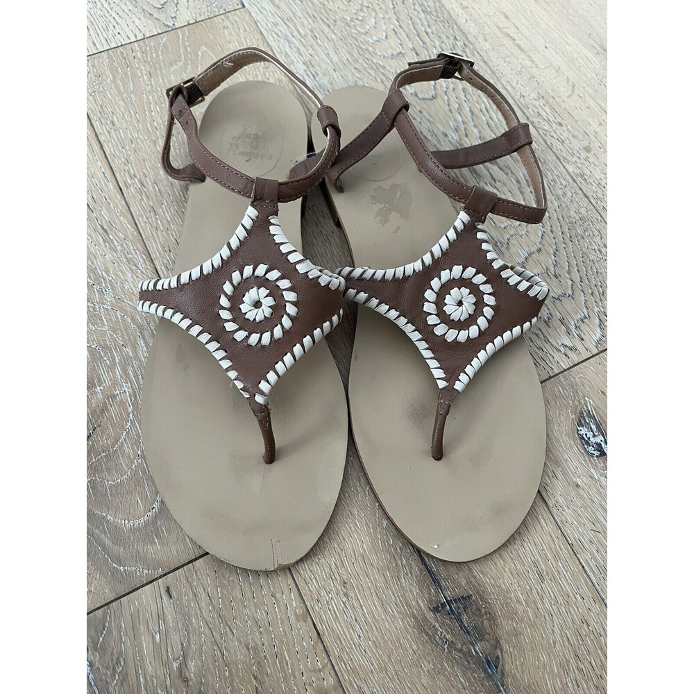 Jack Rogers Maci Flat Sandal Brown Size 8.5
